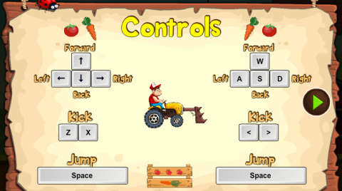 Crazy Racers controls