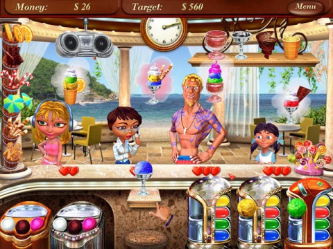 เกมส์ Ice Cream Mania เกมส์เป็นเจ้าของร้านไอศครีม