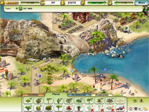 เกมส์ Paradise Beach เกมส์สร้างรีสอร์ทริมชายหาด เกมส์สร้างบ้าน