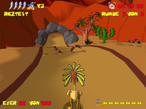 เกมส์ Ostrich Runners โหลดเกมส์เกมส์นกกระจอกเทศ รูปที่สาม