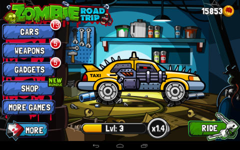 เกมส์ Zombie Road Trip เกมส์ขับรถจัดการกับซอมบี้ Image 1