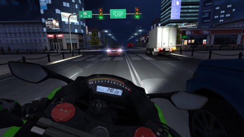 Traffic Rider เกมส์แข่งมอเตอร์ไซค์บนถนนจริง Image 2